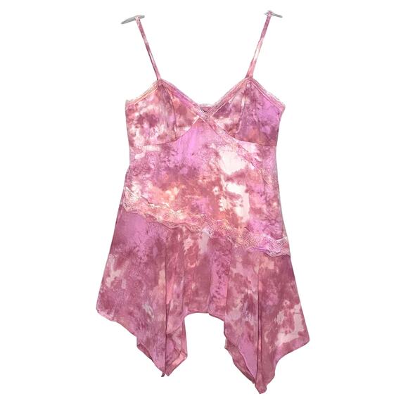 Wild Fable Pink Tie Dye Lace Slip Dress XXL Lace Y2K Fairy Grunge Hoco Boho NWT - Picture 1 of 8